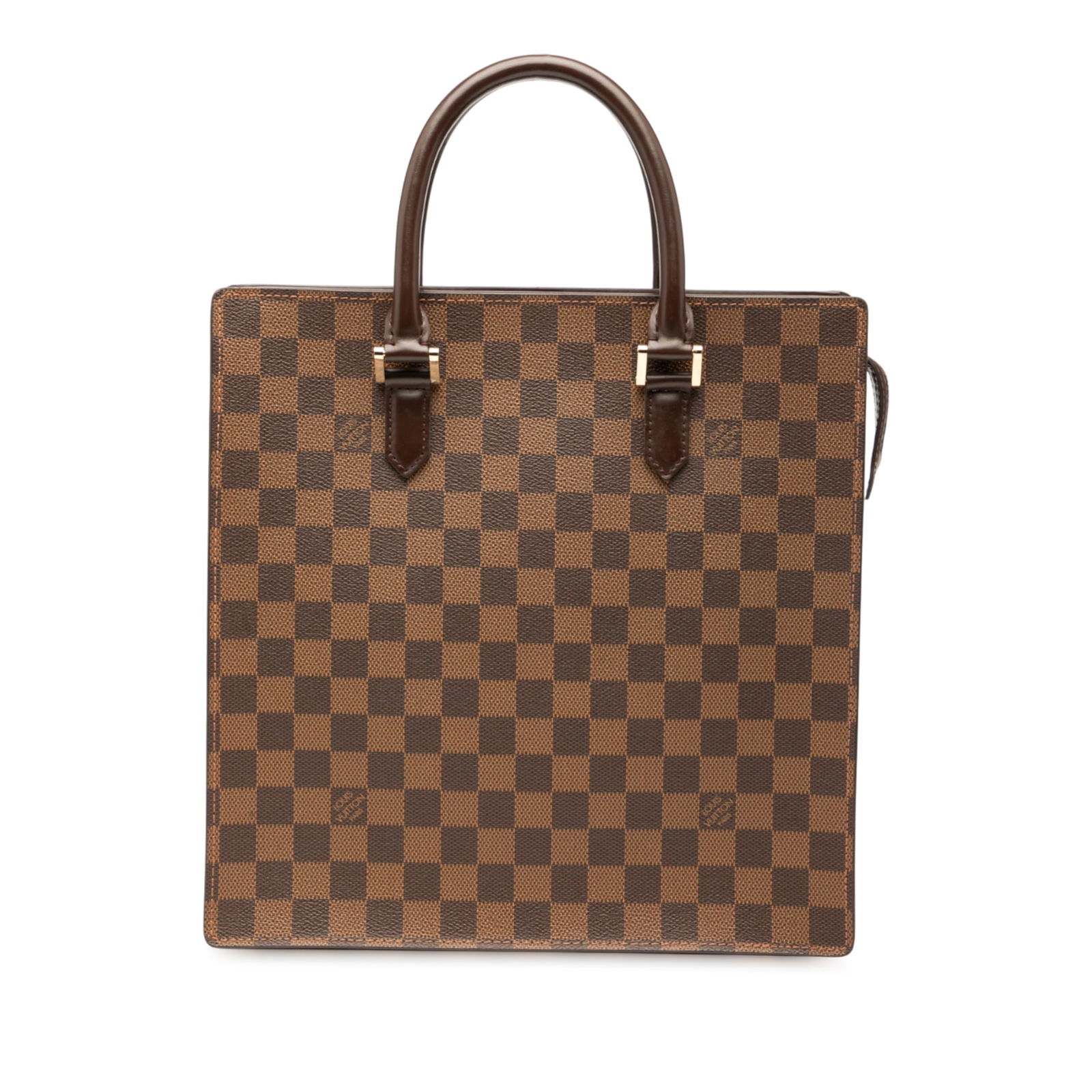 Louis Vuitton Damier Ebene Venice Sac Plat Brown Handbag: Louis Vuitton Damier Ebene Venice Sac Plat Brown Handbag The Louis Vuitton Damier Ebene Venice Sac Plat is a stylish and versatile bag crafted from premium damier ebene canvas. It features rolled leat