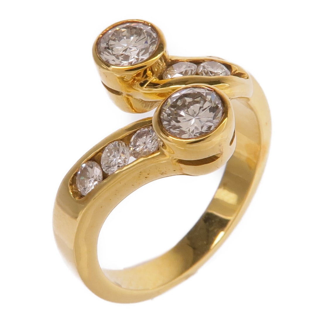14K Yellow Gold Diamond Ring Size 4.25 (1 of 7)