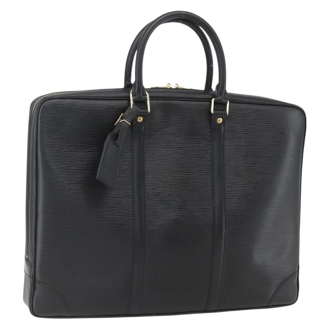 Black Epi Leather Porte Documents Voyage Business Bag Louis Vuitton M40321 (1 of 18)