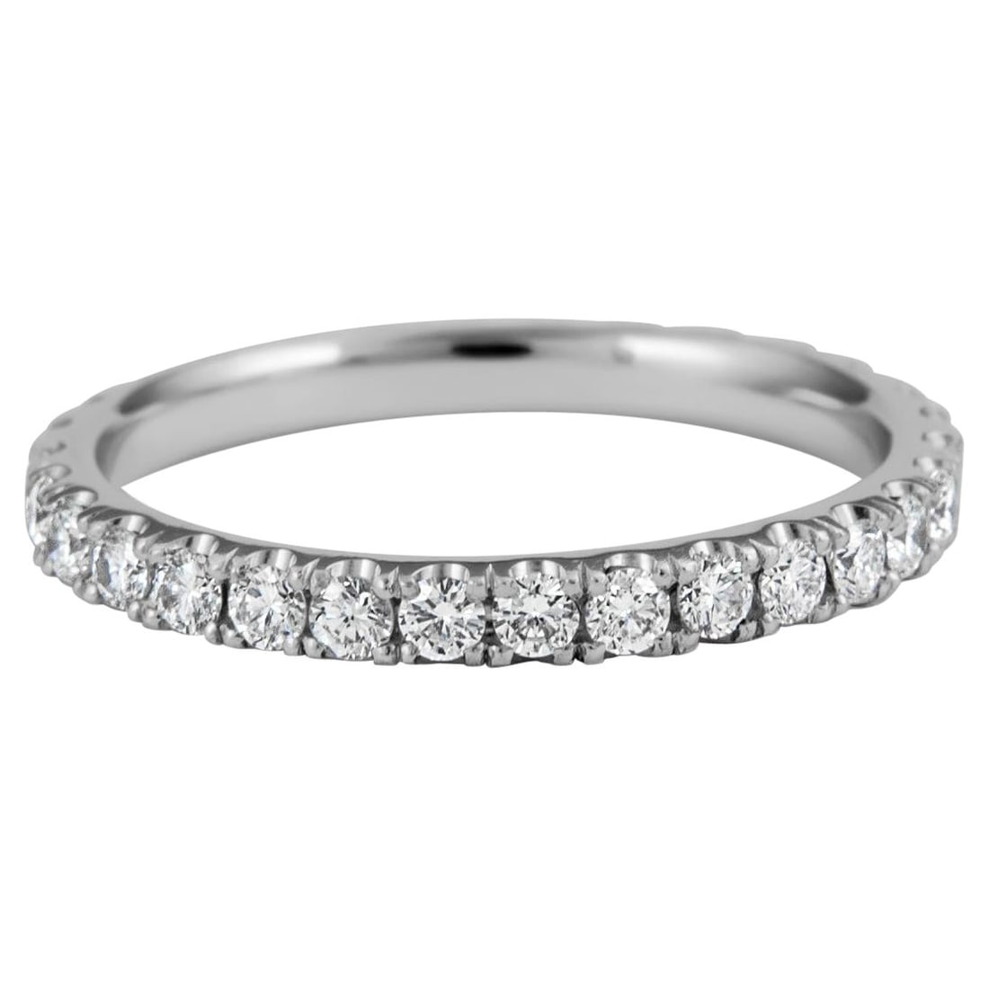0.79ct Diamond Eternity Band 18k White Gold Size 7 (1 of 4)