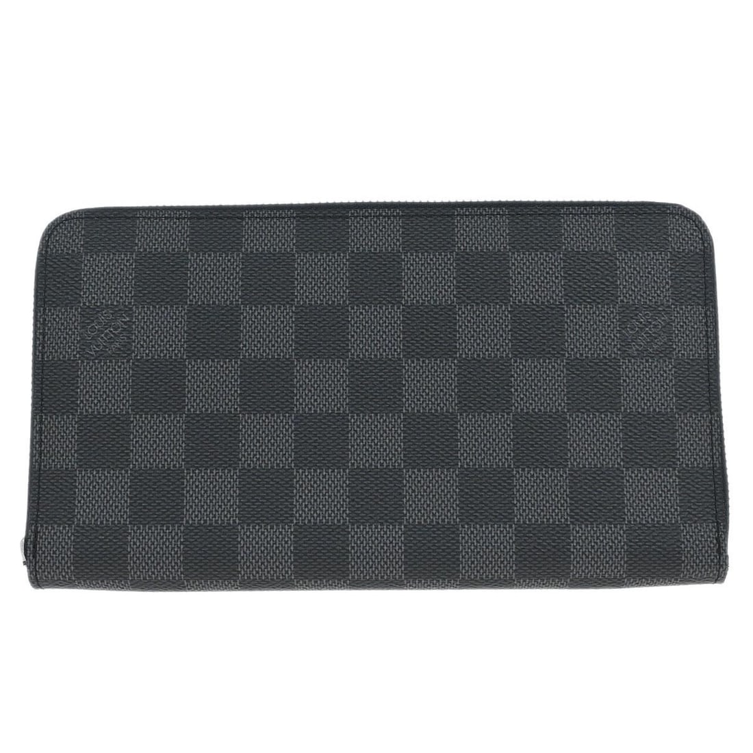 Louis Vuitton Damier Graphite Zippy Organizer Wallet Gray Canvas N63077 (1 of 7)