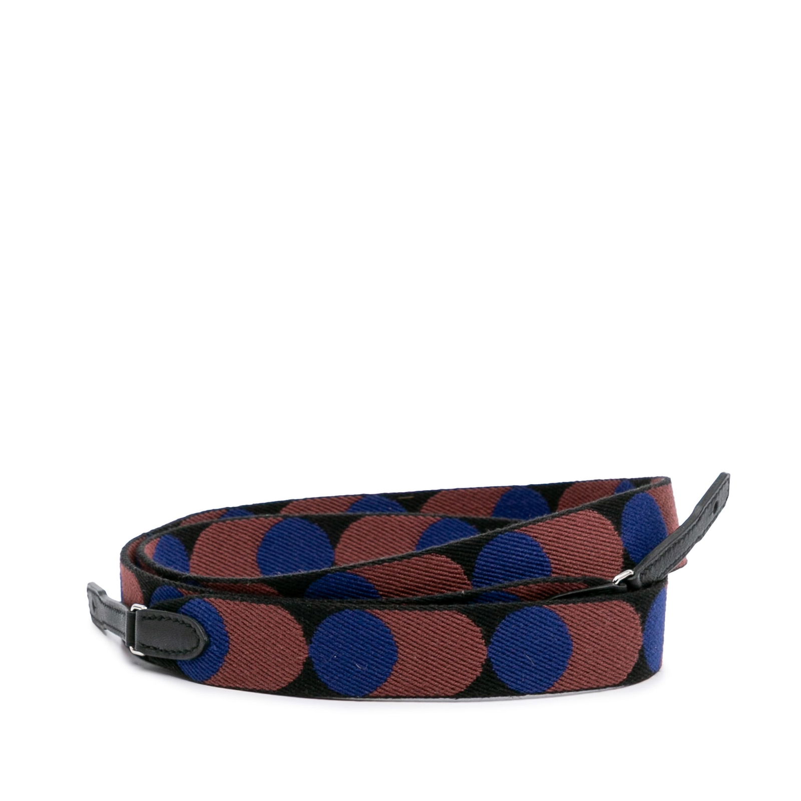 Hermes Sangle Flipperball Black 25 mm Bag Strap with Gold Tone Hooks (1 of 6)