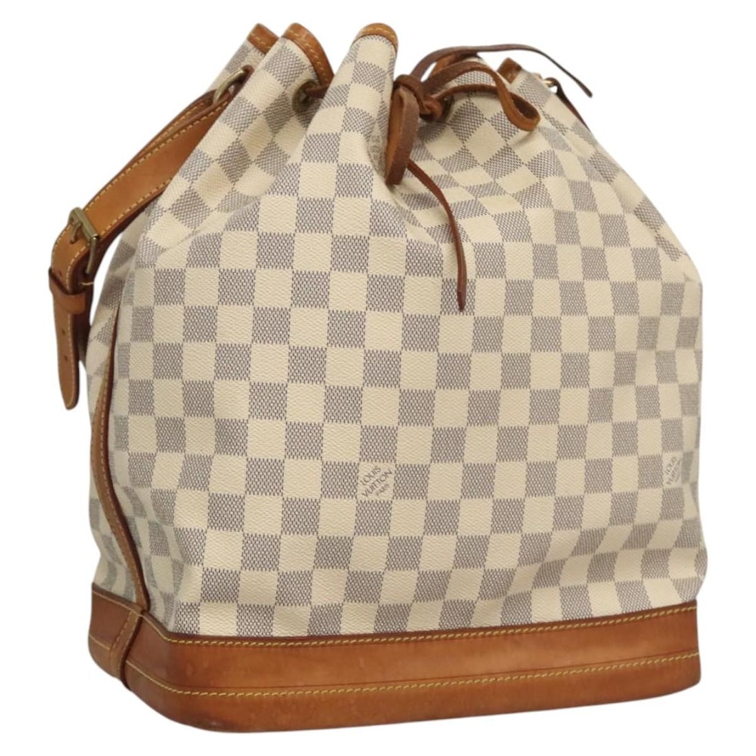 Louis Vuitton Damier Azur Noe Shoulder Bag N42222 Made in France: Louis Vuitton Damier Azur Noe Shoulder Bag N42222 Made in France This authentic LOUIS VUITTON Damier Azur Noe Shoulder Bag is a stylish accessory that combines luxury and functionality. Crafted in Fra