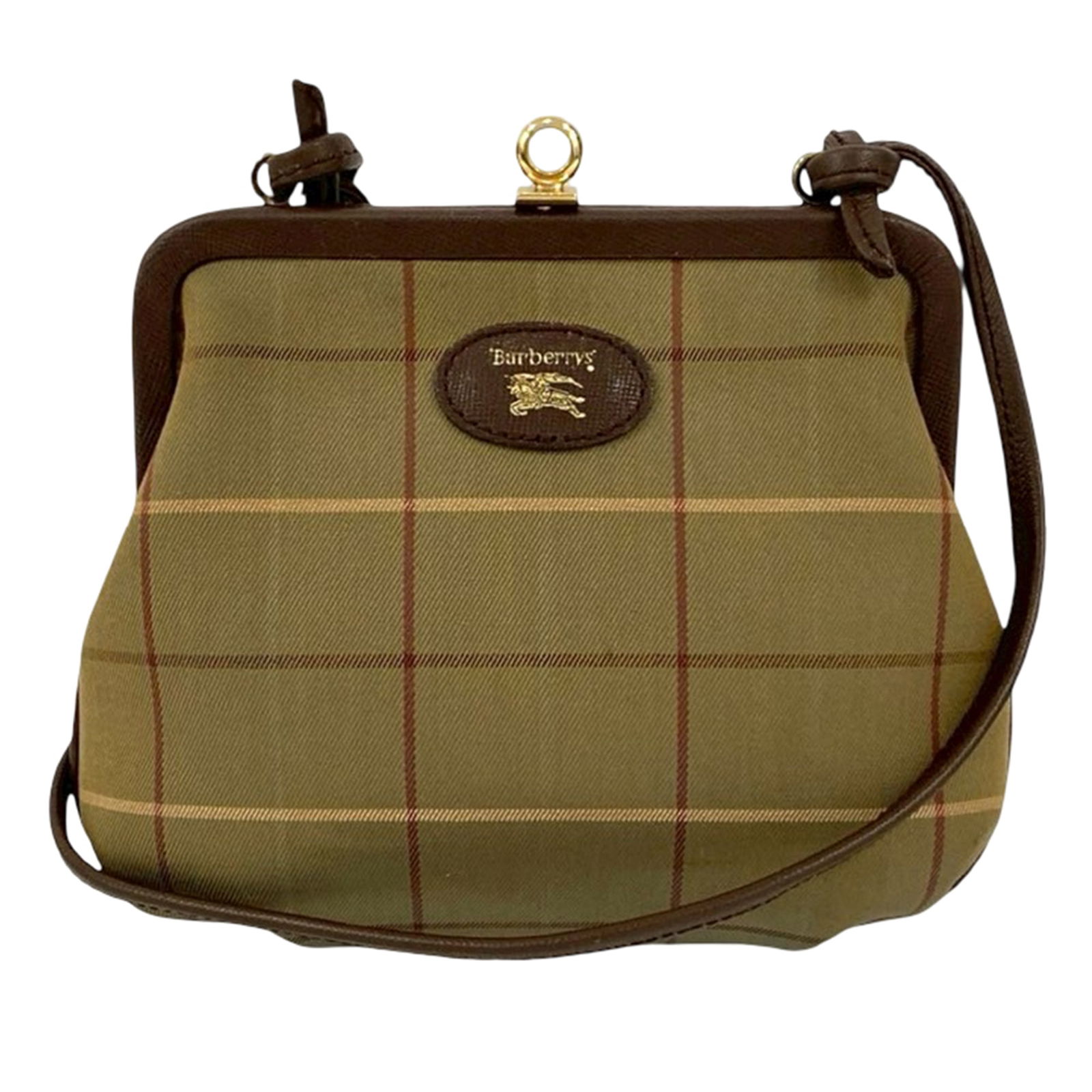 Burberry Crossbody Bag with Vintage Check Canvas and Leather Trim (1 of 9)