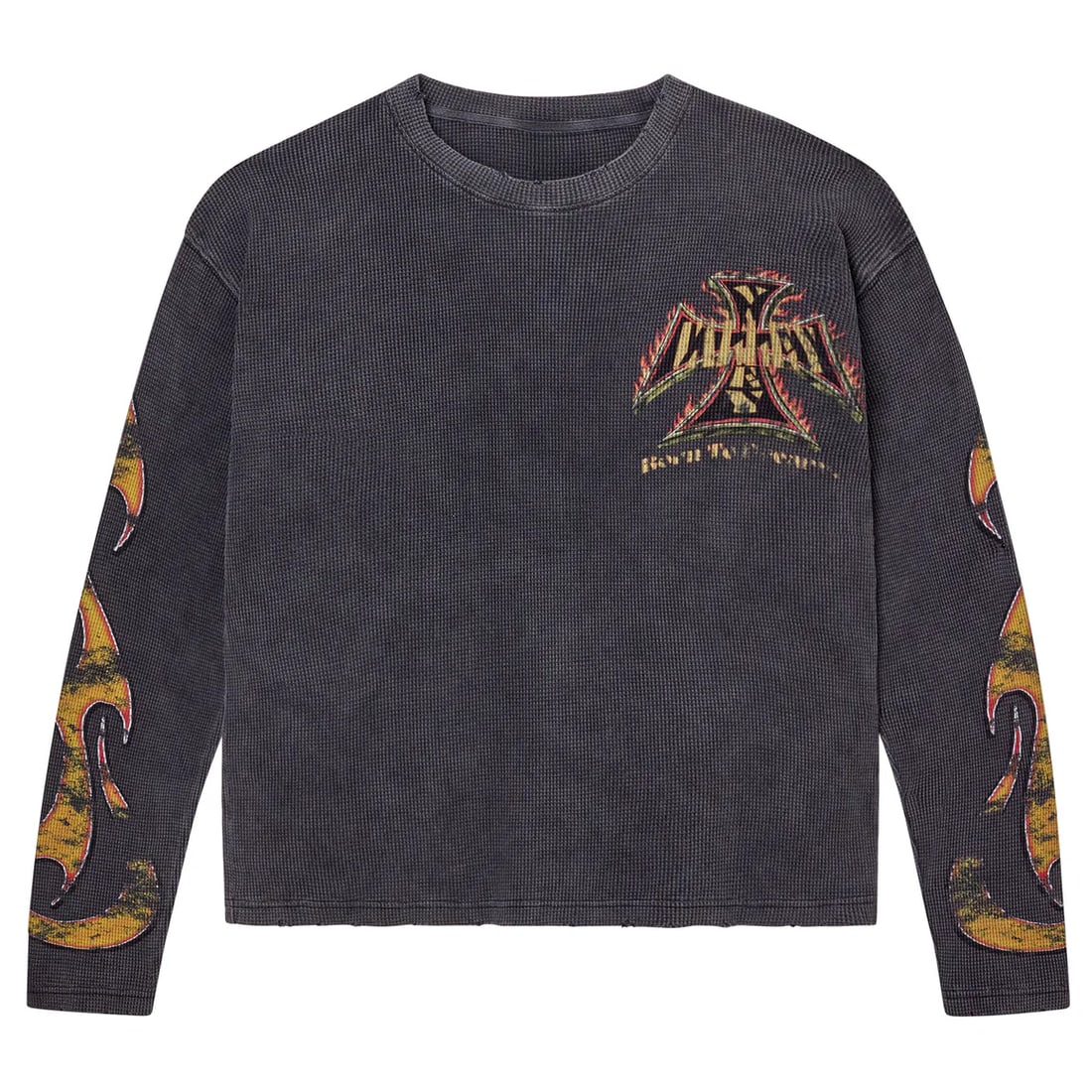 Reborn Black Cotton Blend Thermal Crew Neck Shirt by Vale: Reborn Black Cotton Blend Thermal Crew Neck Shirt by Vale The Vale Reborn Black Thermal Shirt is designed for comfort and warmth with a modern minimalist style. Made from a soft, durable cotton-blend