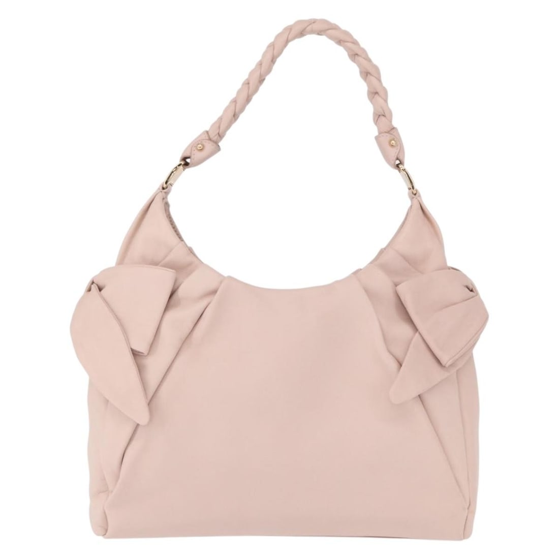 Pink Leather Vala Shoulder Bag by Salvatore Ferragamo: Pink Leather Vala Shoulder Bag by Salvatore Ferragamo This Salvatore Ferragamo Vala shoulder bag is crafted from pink leather and features a feminine design. The bag shows slight rubbing on the outer