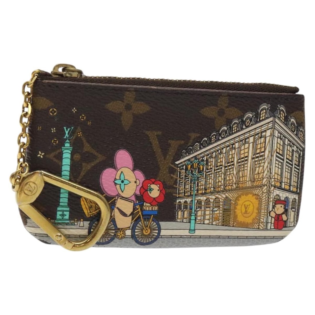 Louis Vuitton Monogram Canvas Pochette Cles Key Pouch Brown: Louis Vuitton Monogram Canvas Pochette Cles Key Pouch Brown The Louis Vuitton Pochette Cles Monogram Vivienne is a compact accessory crafted from signature brown canvas. Designed for women, it feature