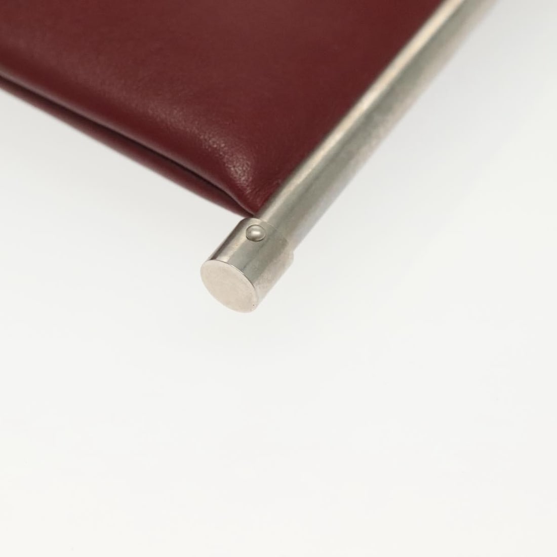 Chloe Bordeaux Leather Shoulder Bag with Gold and Silver Accents - 16