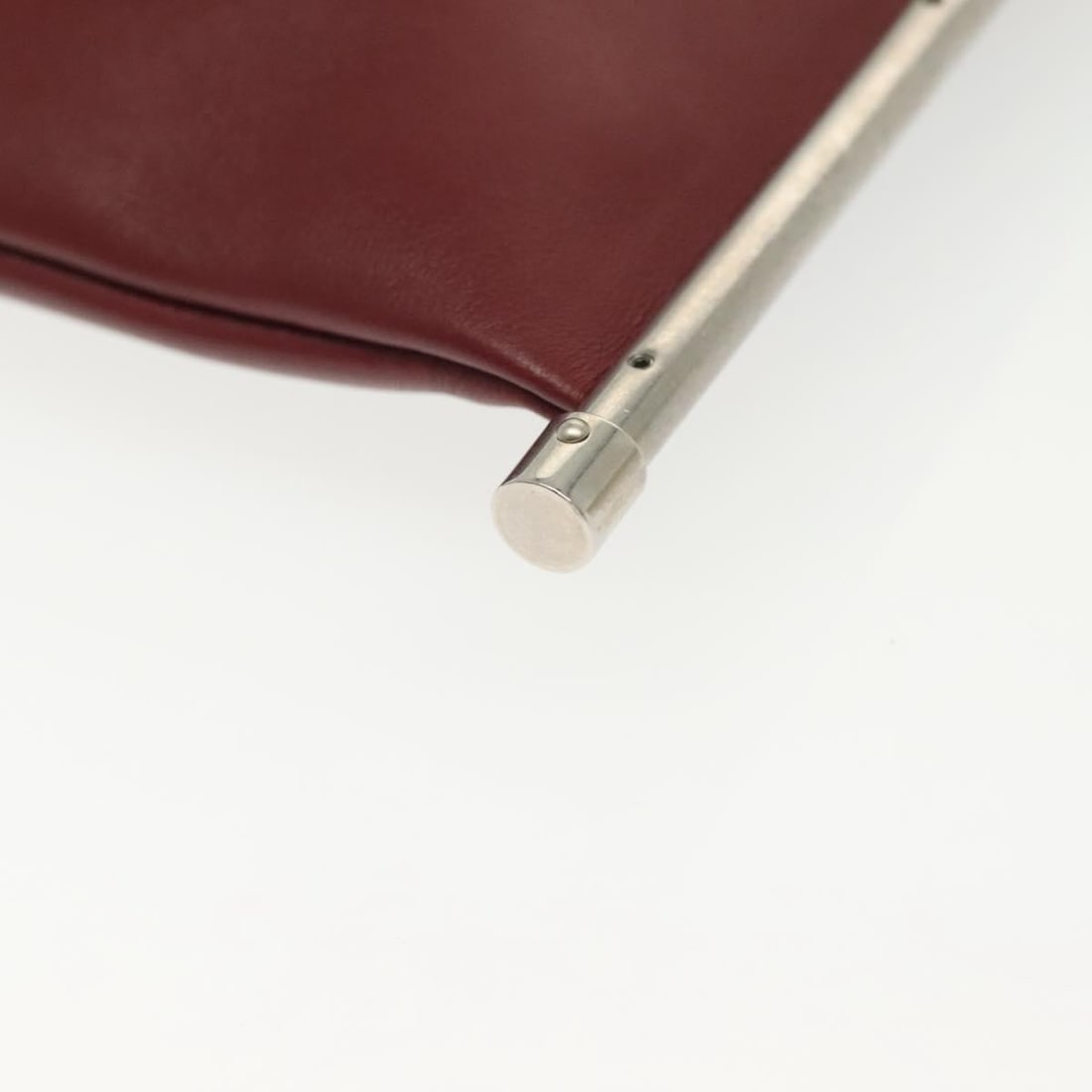 Chloe Bordeaux Leather Shoulder Bag with Gold and Silver Accents - 18