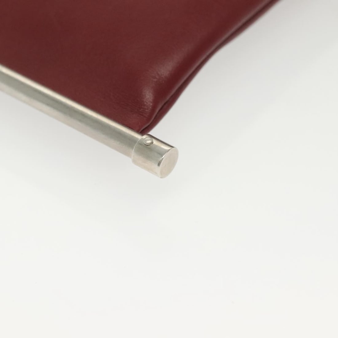 Chloe Bordeaux Leather Shoulder Bag with Gold and Silver Accents - 9