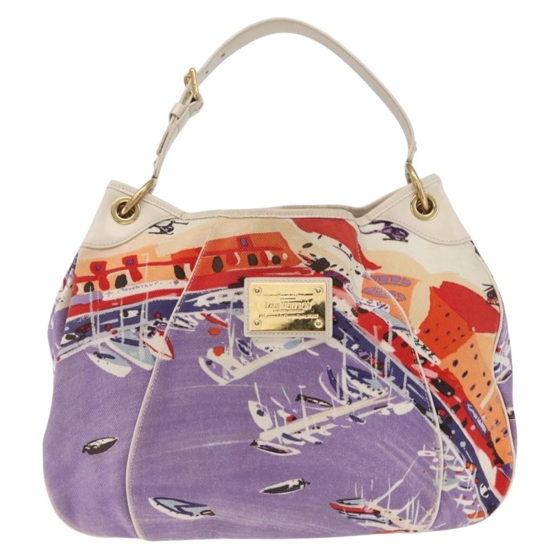 Louis Vuitton Galliera Canvas Tote Purple Riviera Cruise: Louis Vuitton Galliera Canvas Tote Purple Riviera Cruise This Louis Vuitton Galliera handbag is crafted from purple Riviera Cruise canvas with leather detailing. Designed for women, it features a spac