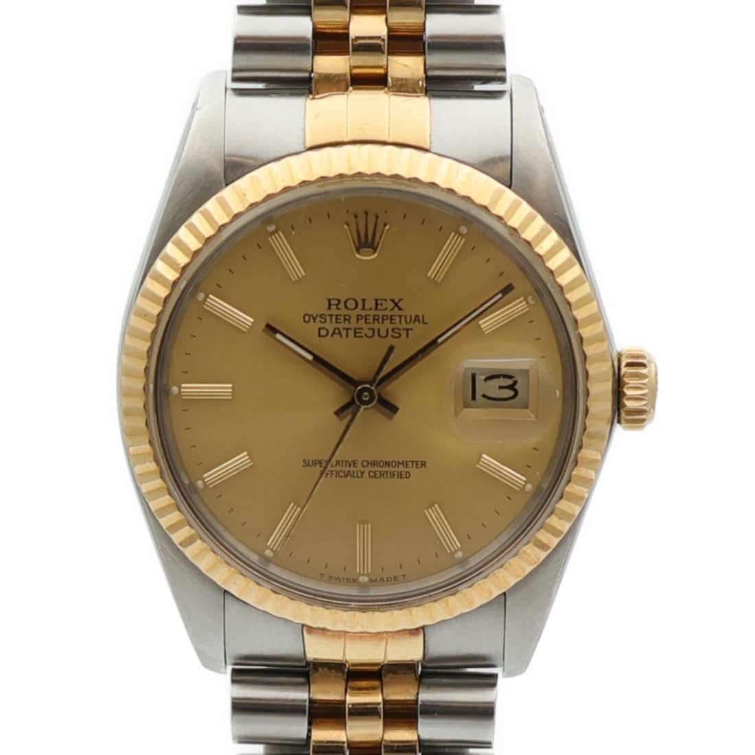 ROLEX Datejust 16013 Automatic 18K Yellow Gold Stainless Steel Watch (1 of 14)