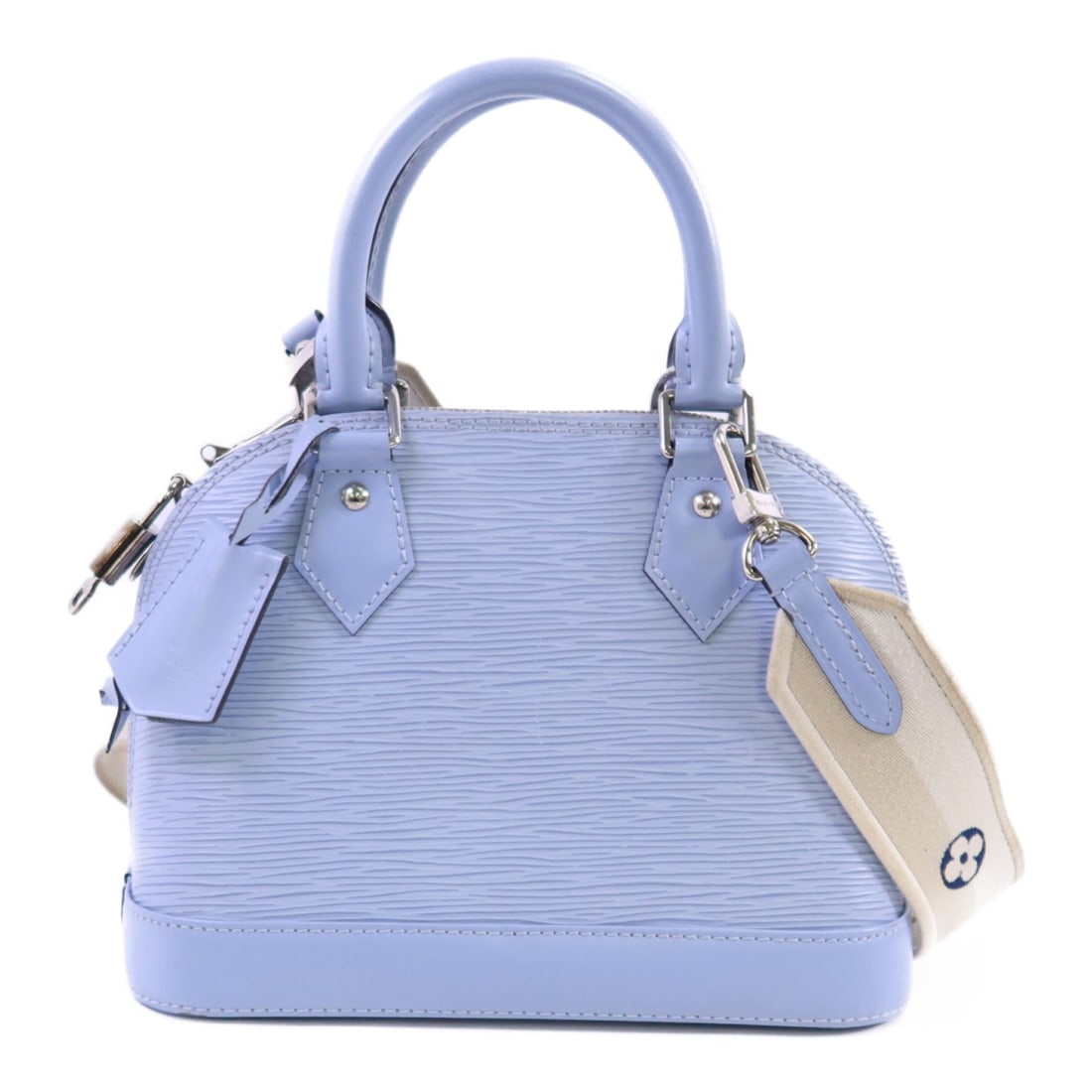 Louis Vuitton Alma BB Blue Epi Leather Shoulder Handbag M59345 SHW (1 of 18)