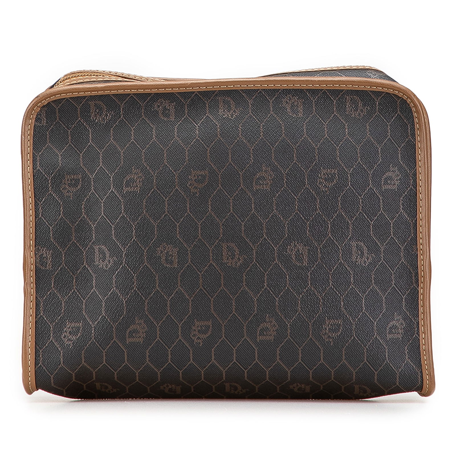 Dior Honeycomb Coated Canvas Clutch Black Fabric Bag: Dior Honeycomb Coated Canvas Clutch Black Fabric Bag Introducing the Dior Honeycomb Coated Canvas Clutch, a stylish accessory crafted from durable coated canvas and accentuated with leather trim. This