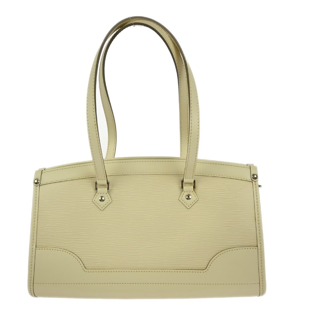 Louis Vuitton Madeleine PM Epi Leather Off-White Shoulder Bag M5933J: Louis Vuitton Madeleine PM Epi Leather Off-White Shoulder Bag M5933J This Louis Vuitton Madeleine PM shoulder bag features a classic Epi leather exterior in off-white, complemented by double leather h