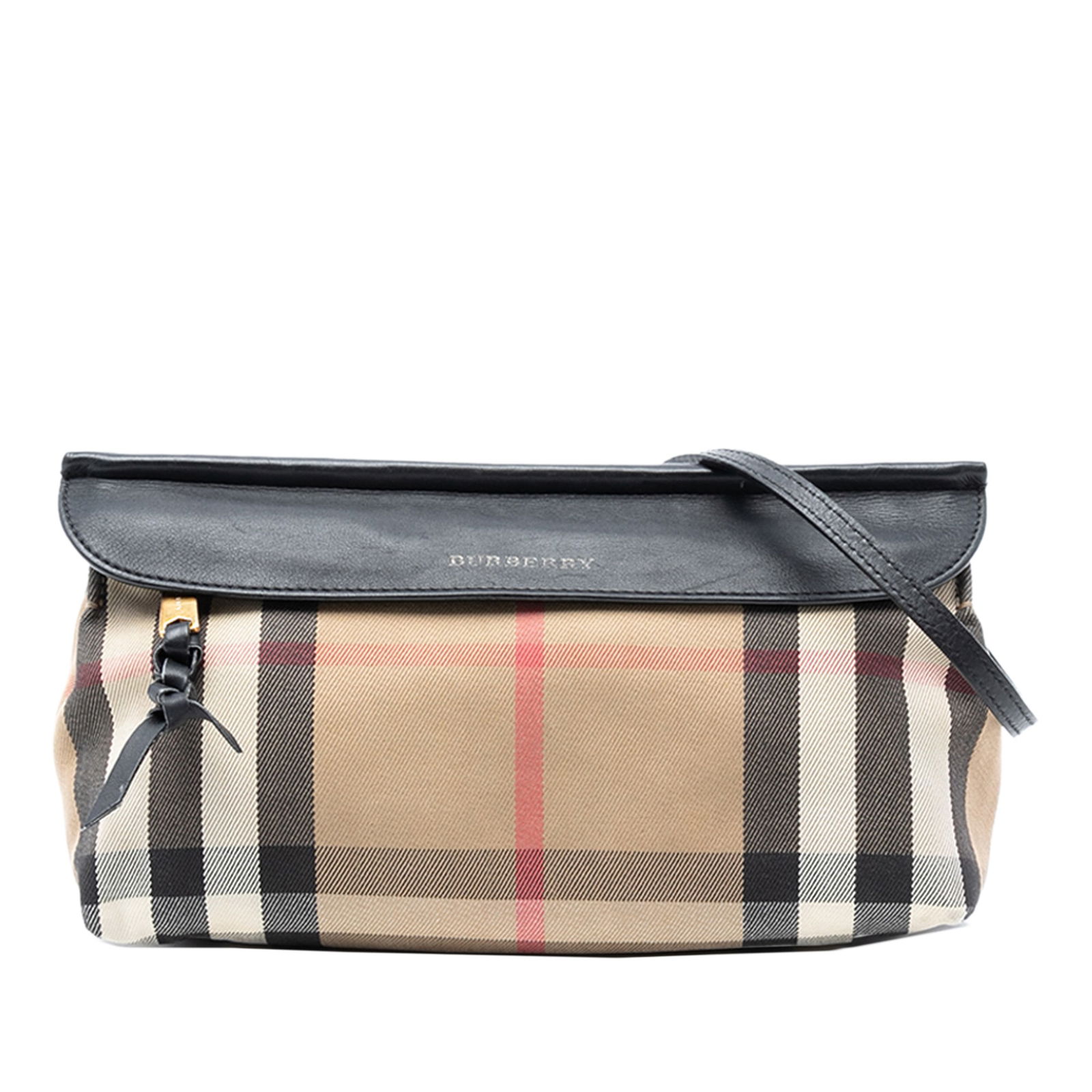 Burberry House Check Canvas Leather Brown Crossbody Bag (1 of 7)