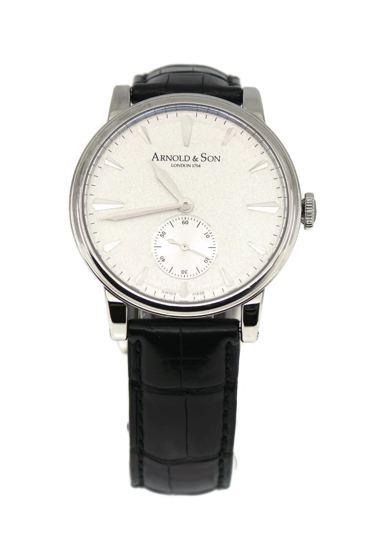 Arnold & Son HMS1 Stainless Steel Watch 1LCAS.S01A.C111S with Box and Papers: Arnold & Son HMS1 Stainless Steel Watch 1LCAS.S01A.C111S with Box and Papers Experience the elegance of the Arnold & Son HMS1 Stainless Steel Watch, a sophisticated wristwatch that combines classic de