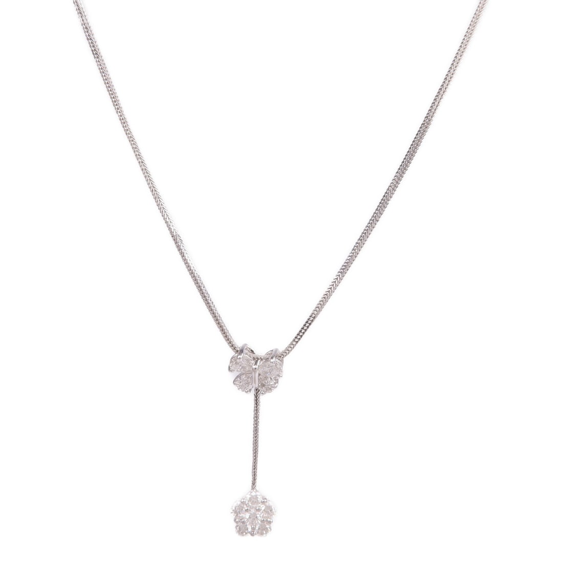 Diamond Pendant Necklace in 18K White Gold by JEWELRY (1 of 9)