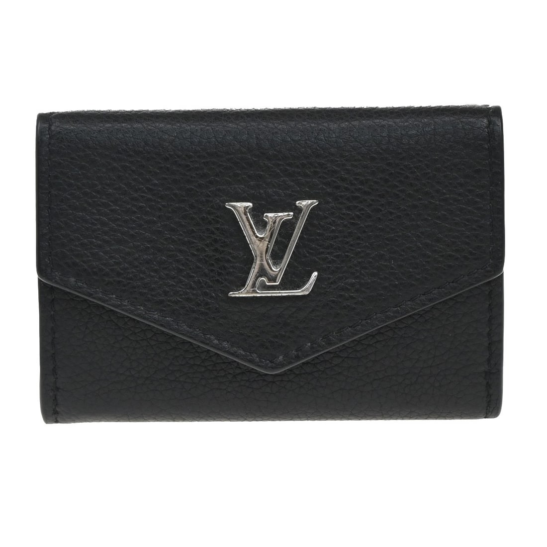 Louis Vuitton MyLockme Black Calfskin Compact Wallet for Women (1 of 13)