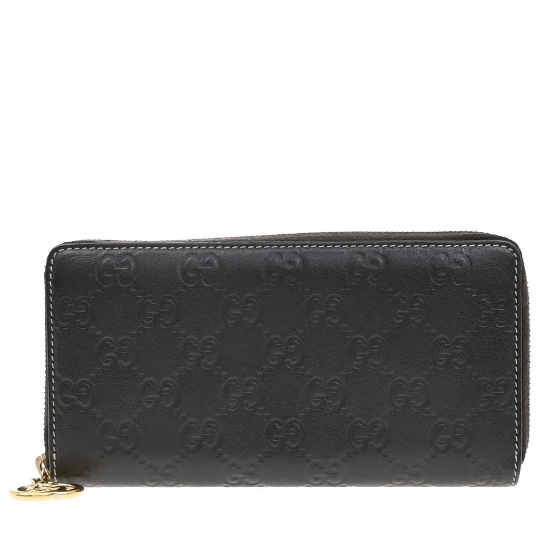 Gucci Guccissima Leather Zip Wallet for Women Brown 19cm by 10cm (1 of 13)