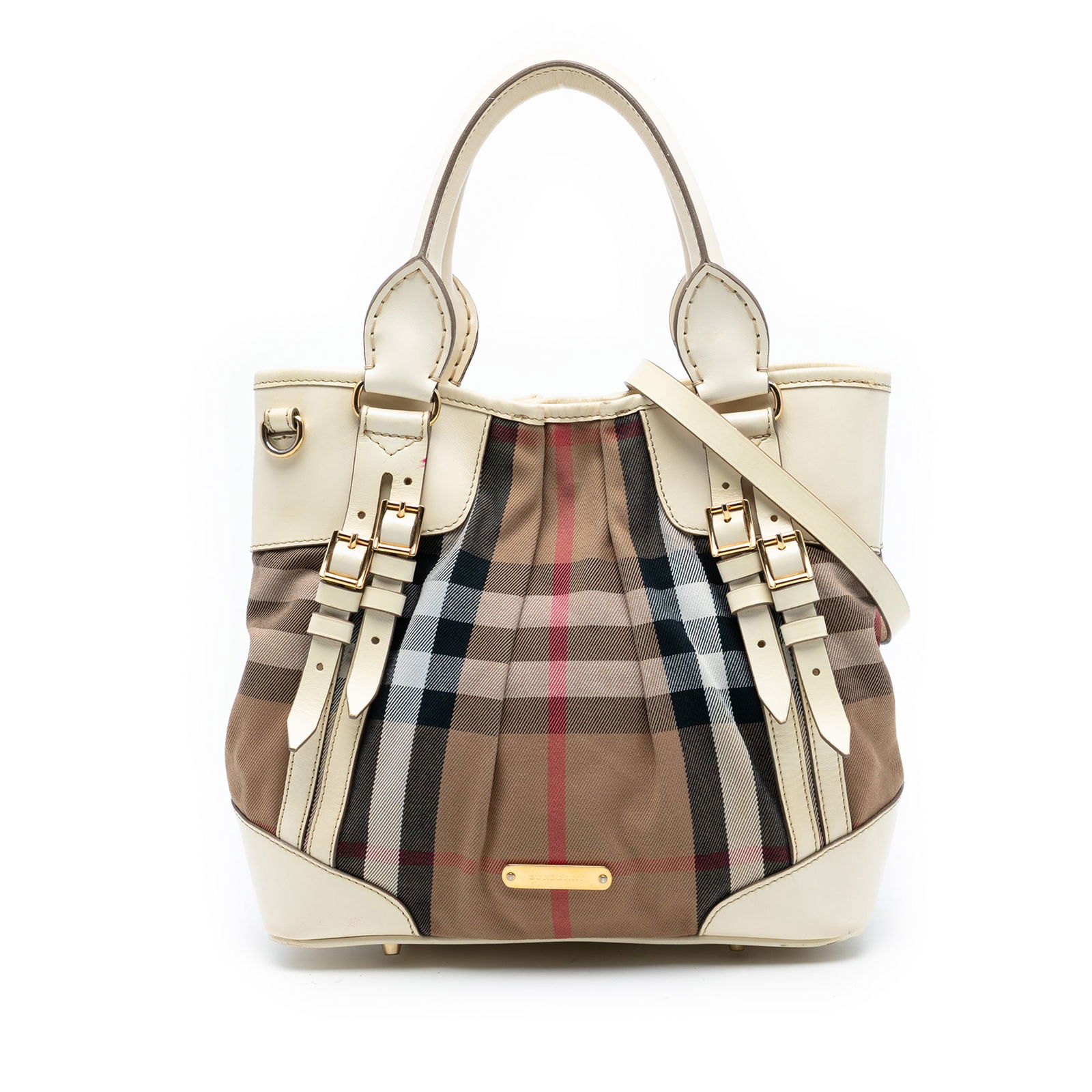 Burberry Bridle Whipstitch Satchel in House Check Canvas and Leather (1 of 7)