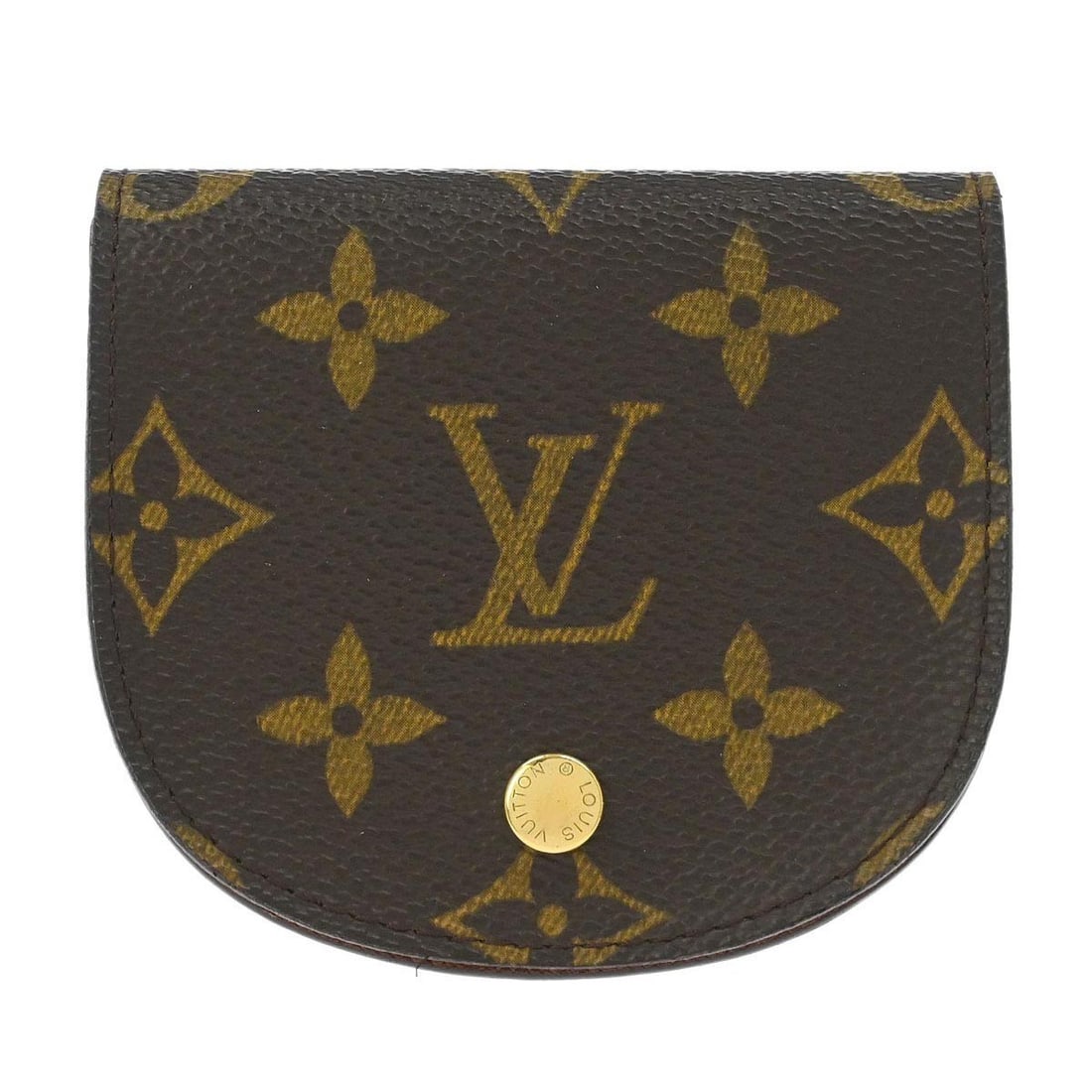 Brown Monogram Canvas Coin Purse by Louis Vuitton M61970 France: Brown Monogram Canvas Coin Purse by Louis Vuitton M61970 France This Louis Vuitton Porte Monnaie Gousset coin case wallet is crafted from signature brown Monogram Canvas and features the iconic logo a