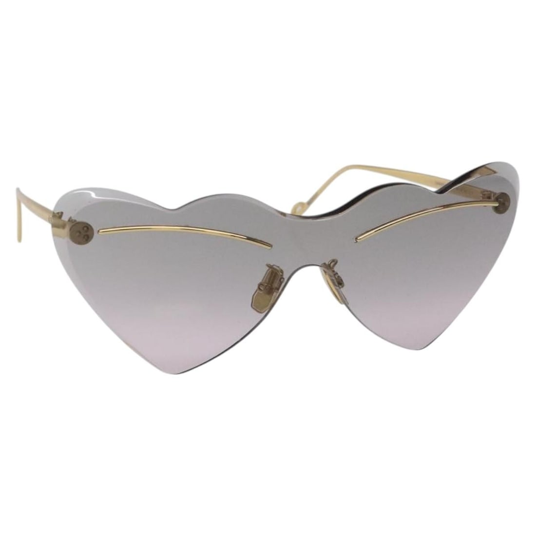 LOEWE Gold Metal Sunglasses with Case Made in Italy: LOEWE Gold Metal Sunglasses with Case Made in Italy Elevate your style with these stunning LOEWE sunglasses, crafted from high-quality metal in a luxurious gold finish. Designed in Italy, these sungla
