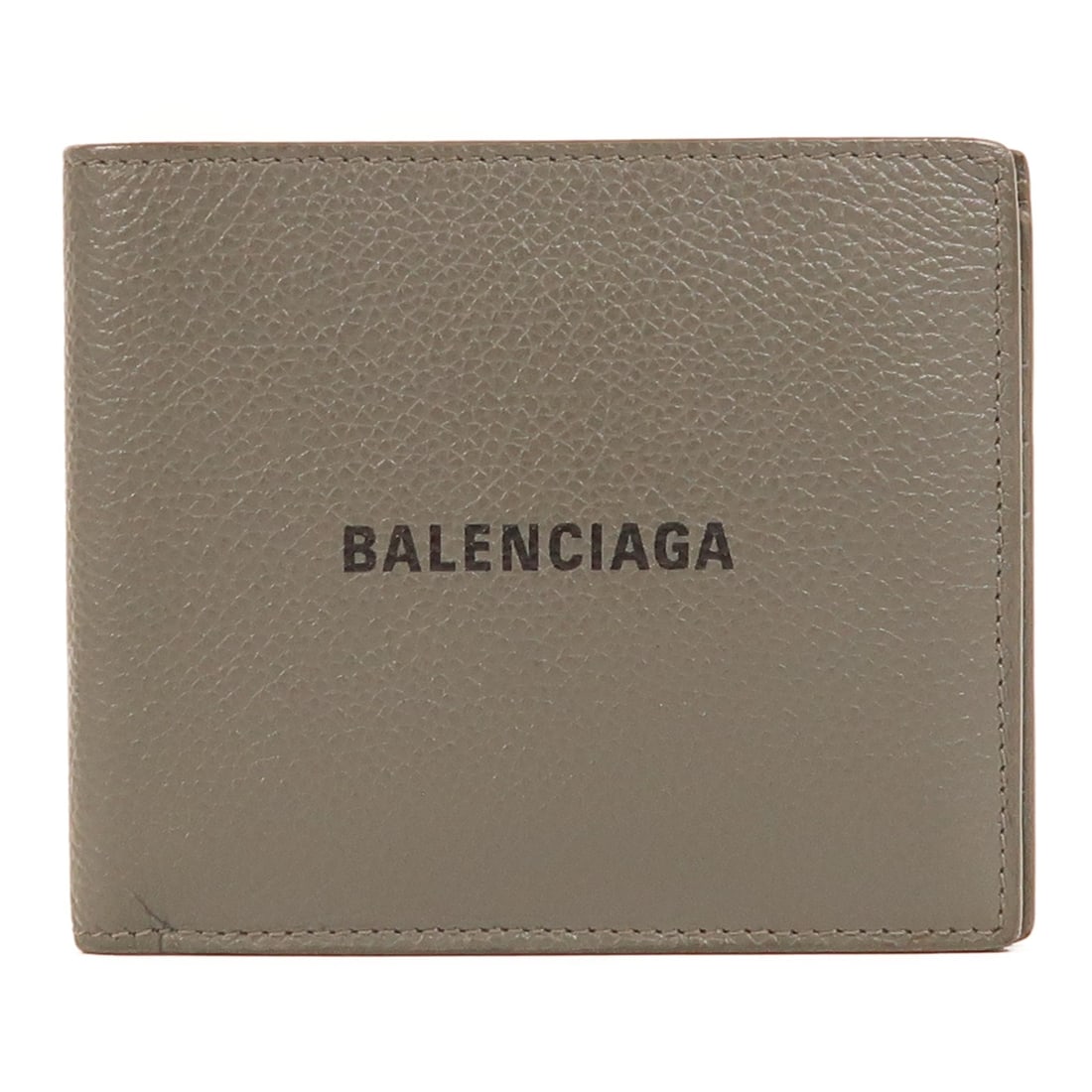 BALENCIAGA Bi-fold Wallet Gray Calfskin Leather Made in France: BALENCIAGA Bi-fold Wallet Gray Calfskin Leather Made in France This Balenciaga bi-fold wallet is crafted from high-quality calfskin leather in a sophisticated gray color. It features a classic design