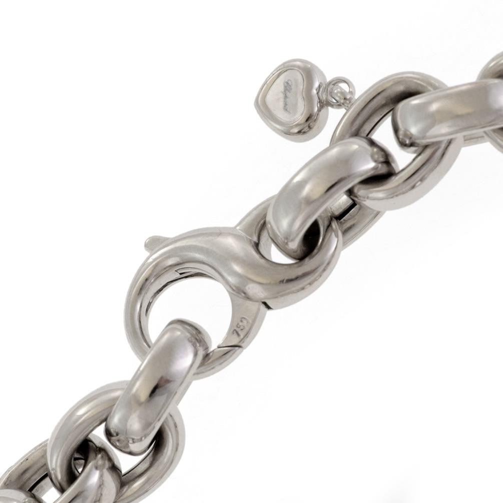 Chopard Les Chaines 18k White Gold Bracelet with Heart Charm - 3