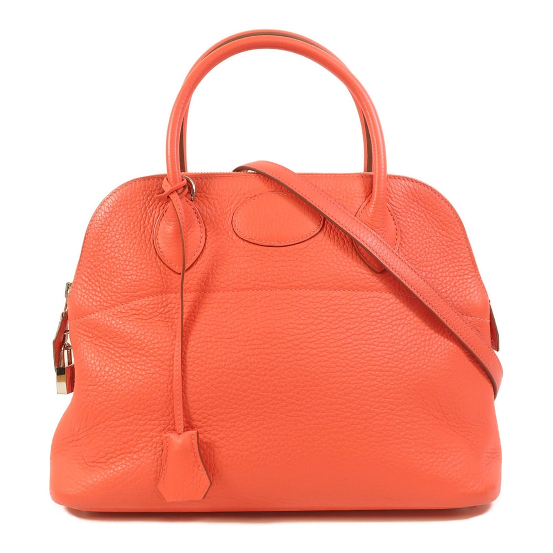 Rose Jaipur Taurillon Clemence Leather Bolide 31 Shoulder Bag with PHW by Hermes (1 of 18)
