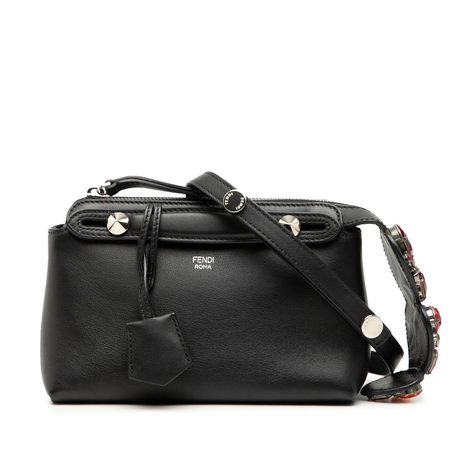 By The Way Mini Black Leather Satchel with Detachable Strap (1 of 7)