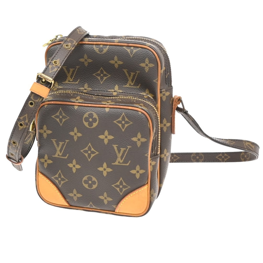 Louis Vuitton Amazone Monogram Canvas Shoulder Bag 15x21.5x10cm: Louis Vuitton Amazone Monogram Canvas Shoulder Bag 15x21.5x10cm Louis Vuitton Amazone Bag in classic Monogram canvas designed for unisex use. This brown shoulder bag features a compact silhouette with