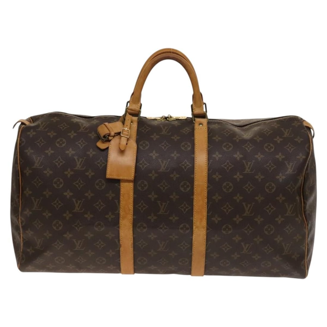 Louis Vuitton Monogram Canvas Keepall Duffel 55cm Unisex Travel Bag: Louis Vuitton Monogram Canvas Keepall Duffel 55cm Unisex Travel Bag Louis Vuitton Keepall Bag crafted from monogram canvas with leather handles and metal fittings. This unisex travel bag features a sp