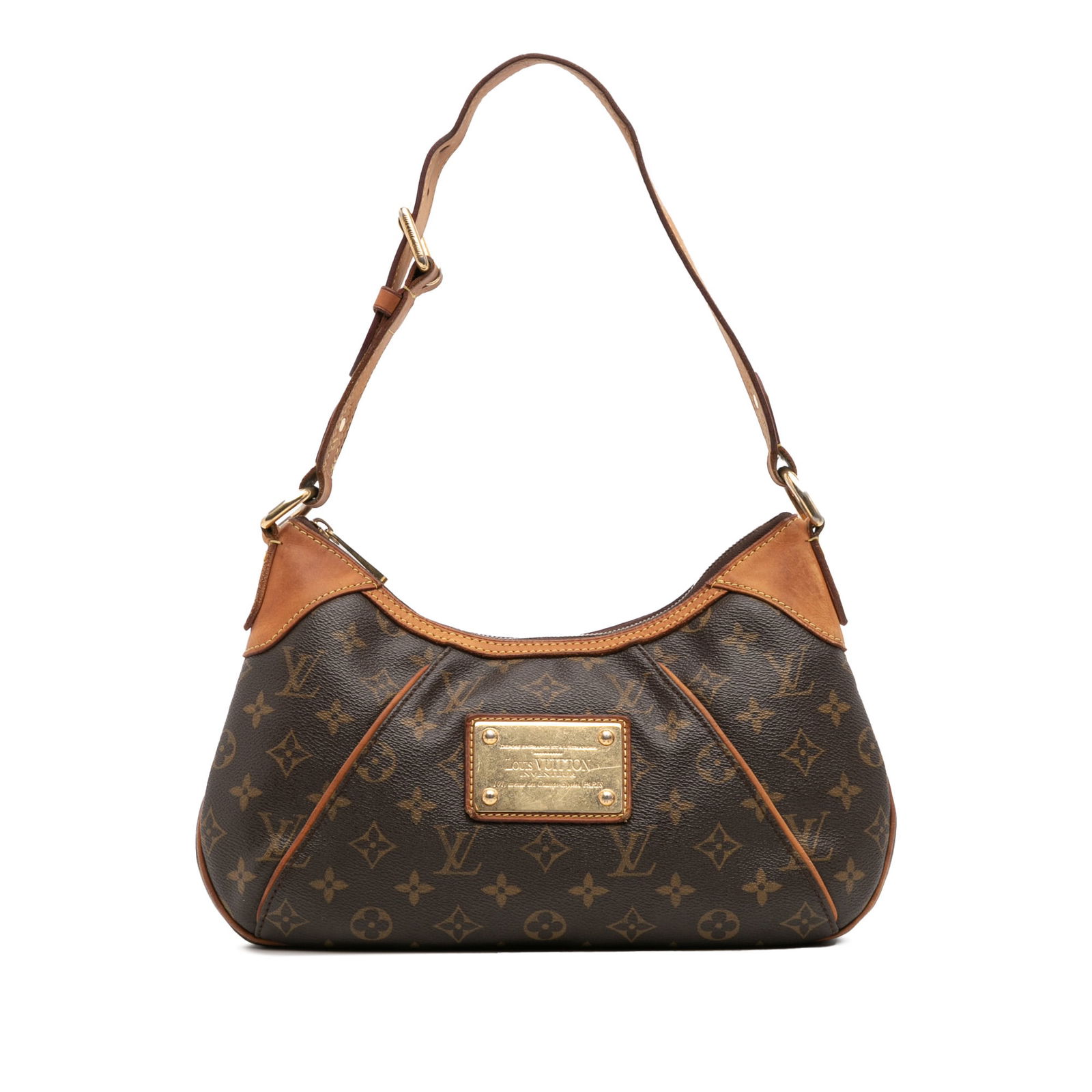 Louis Vuitton Monogram Thames PM Canvas Bag with Vachetta Trim: Louis Vuitton Monogram Thames PM Canvas Bag with Vachetta Trim The Louis Vuitton Monogram Thames PM is a stylish handbag crafted from durable monogram canvas, complemented by vachetta leather trim and