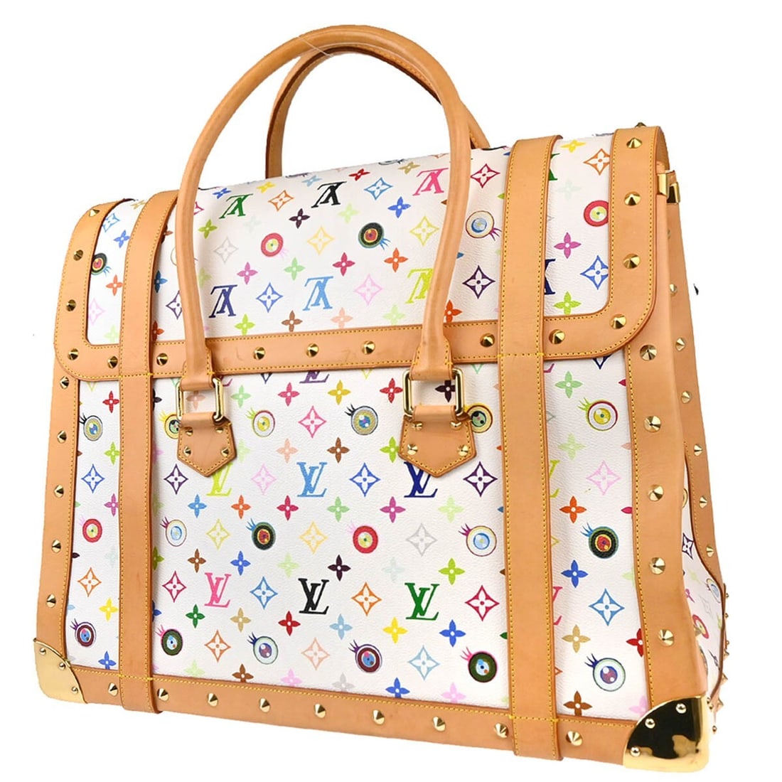 Louis Vuitton White Eye Love Monogram Sac Gigantic Handbag M92057 Vintage - 2