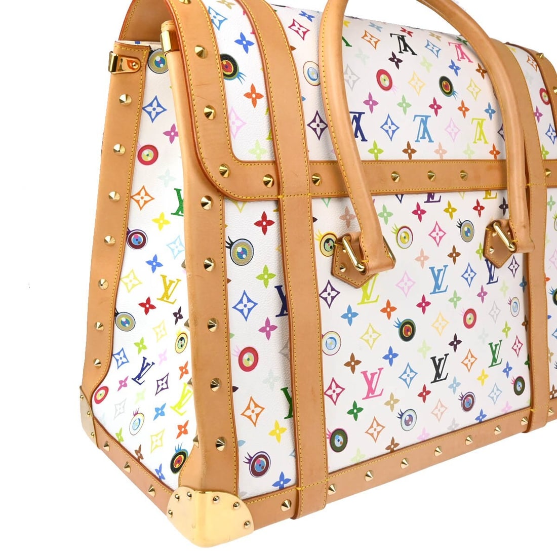 Louis Vuitton White Eye Love Monogram Sac Gigantic Handbag M92057 Vintage - 3