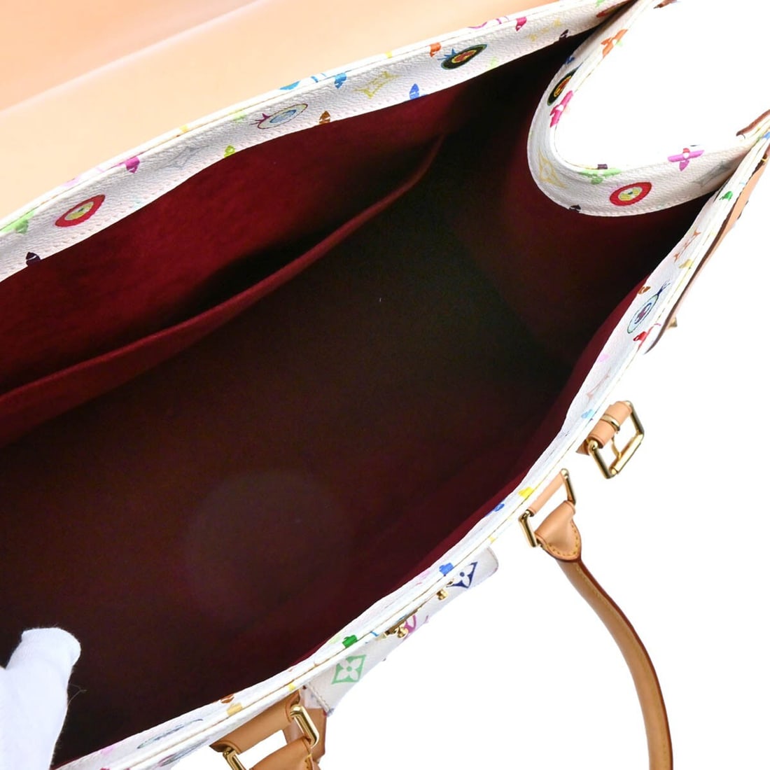 Louis Vuitton White Eye Love Monogram Sac Gigantic Handbag M92057 Vintage - 4