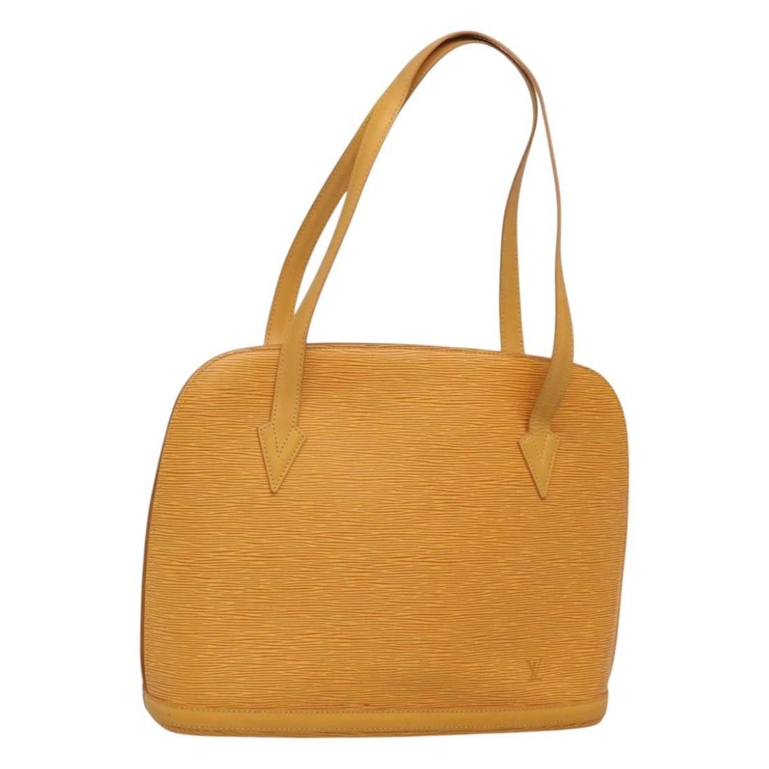 Louis Vuitton Lussac Yellow Epi Leather Shoulder Bag France: Louis Vuitton Lussac Yellow Epi Leather Shoulder Bag France The Louis Vuitton Lussac Handbag in yellow Epi leather is a stylish accessory designed for women. This bag features a spacious interior and