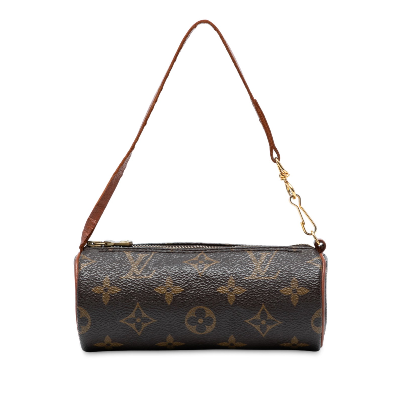 Louis Vuitton Monogram Papillon Pochette Brown Canvas Bag: Louis Vuitton Monogram Papillon Pochette Brown Canvas Bag The Louis Vuitton Monogram Papillon Pochette is a stylish bag crafted from durable monogram canvas. It features a flat leather strap for easy