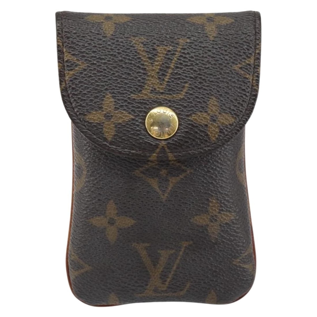Monogram Canvas Etui Phone Case by Louis Vuitton: Monogram Canvas Etui Phone Case by Louis Vuitton This Louis Vuitton Etui Phone Case is crafted from signature Monogram canvas in brown and designed for female users. It features a compact shape with a
