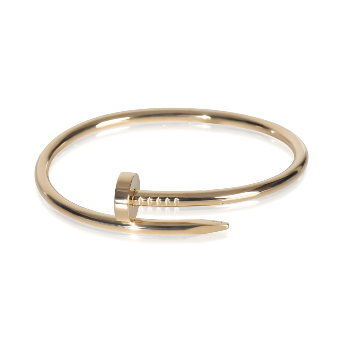 18k Yellow Gold Cartier Juste Un Clou 17cm Bracelet with Box and Papers: 18k Yellow Gold Cartier Juste Un Clou 17cm Bracelet with Box and Papers This Cartier Juste Un Clou bracelet is crafted from 18k yellow gold and features a sleek, modern design. It measures 17 cm in le