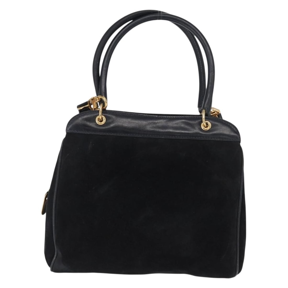 Gucci Black Suede Women's Vintage Handbag 24cm by 22cm by 7cm (1 of 18)