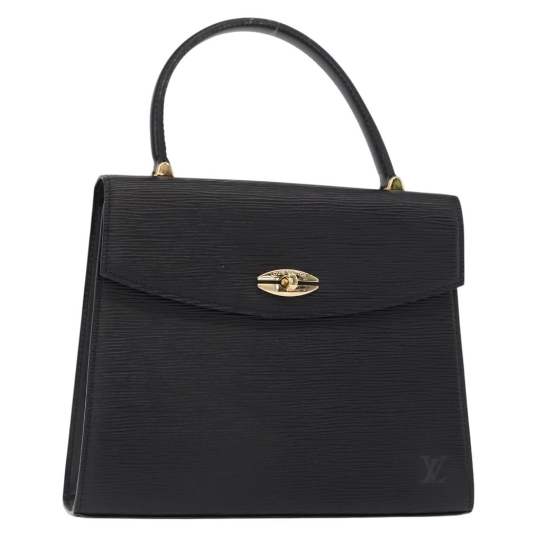 LOUIS VUITTON Epi Malesherbes Black Hand Bag M52372 with Dust Bag: LOUIS VUITTON Epi Malesherbes Black Hand Bag M52372 with Dust Bag This stylish Louis Vuitton Epi Malesherbes Hand Bag is crafted in luxurious black Epi leather, a hallmark of the brand's commitment to