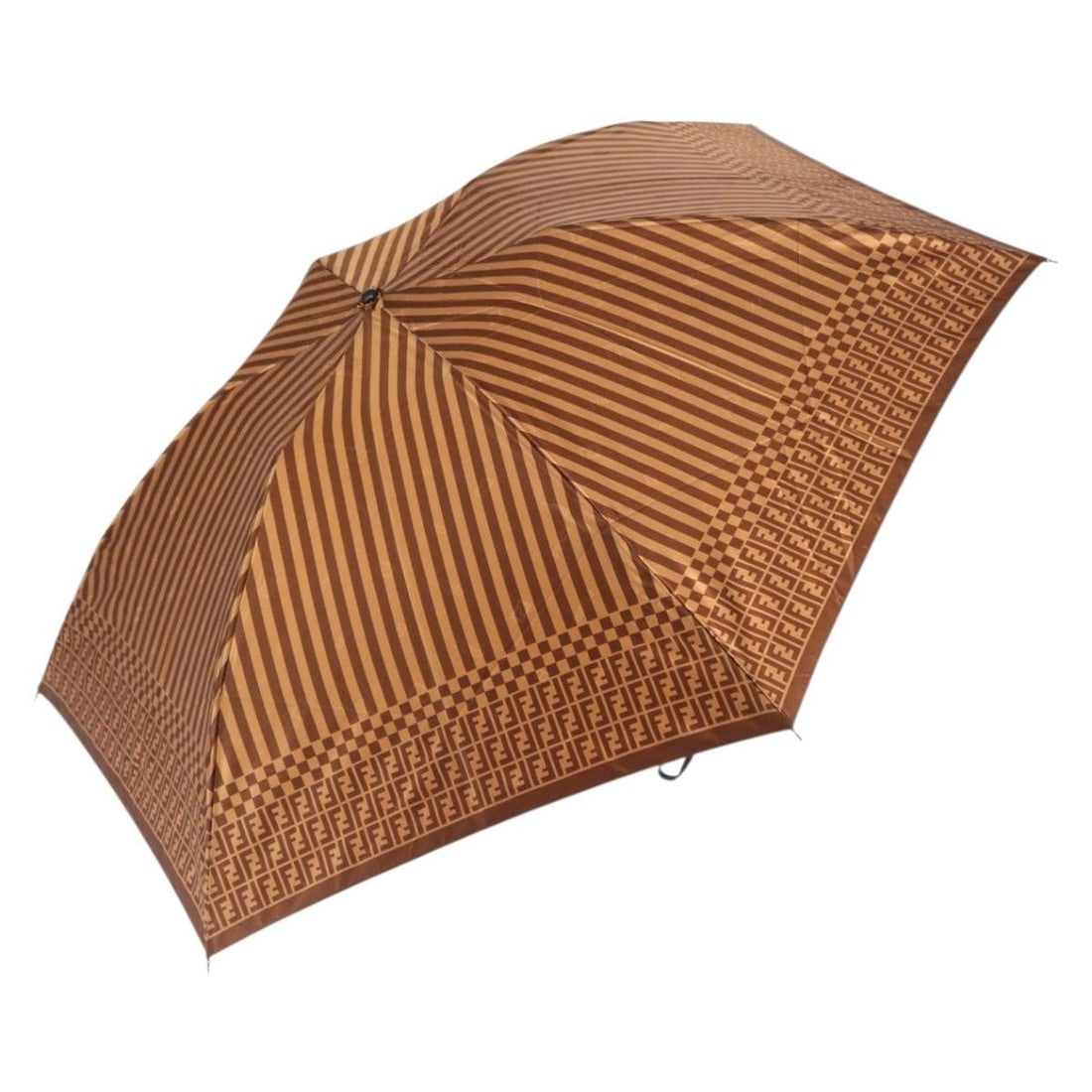 Brown Fendi Zucchino Nylon Canvas Umbrella with 37.8 Inch Diameter (1 of 15)
