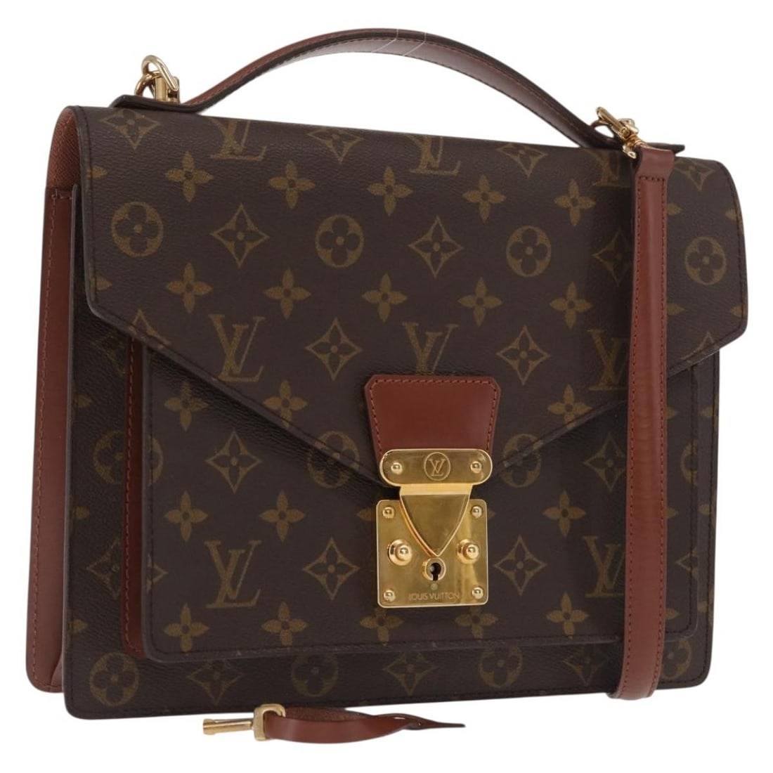 Louis Vuitton Monceau 28 Monogram Canvas Handbag with Shoulder Strap M51185: Louis Vuitton Monceau 28 Monogram Canvas Handbag with Shoulder Strap M51185 This Louis Vuitton Monceau 28 handbag features the iconic Monogram canvas exterior and comes with a detachable shoulder stra