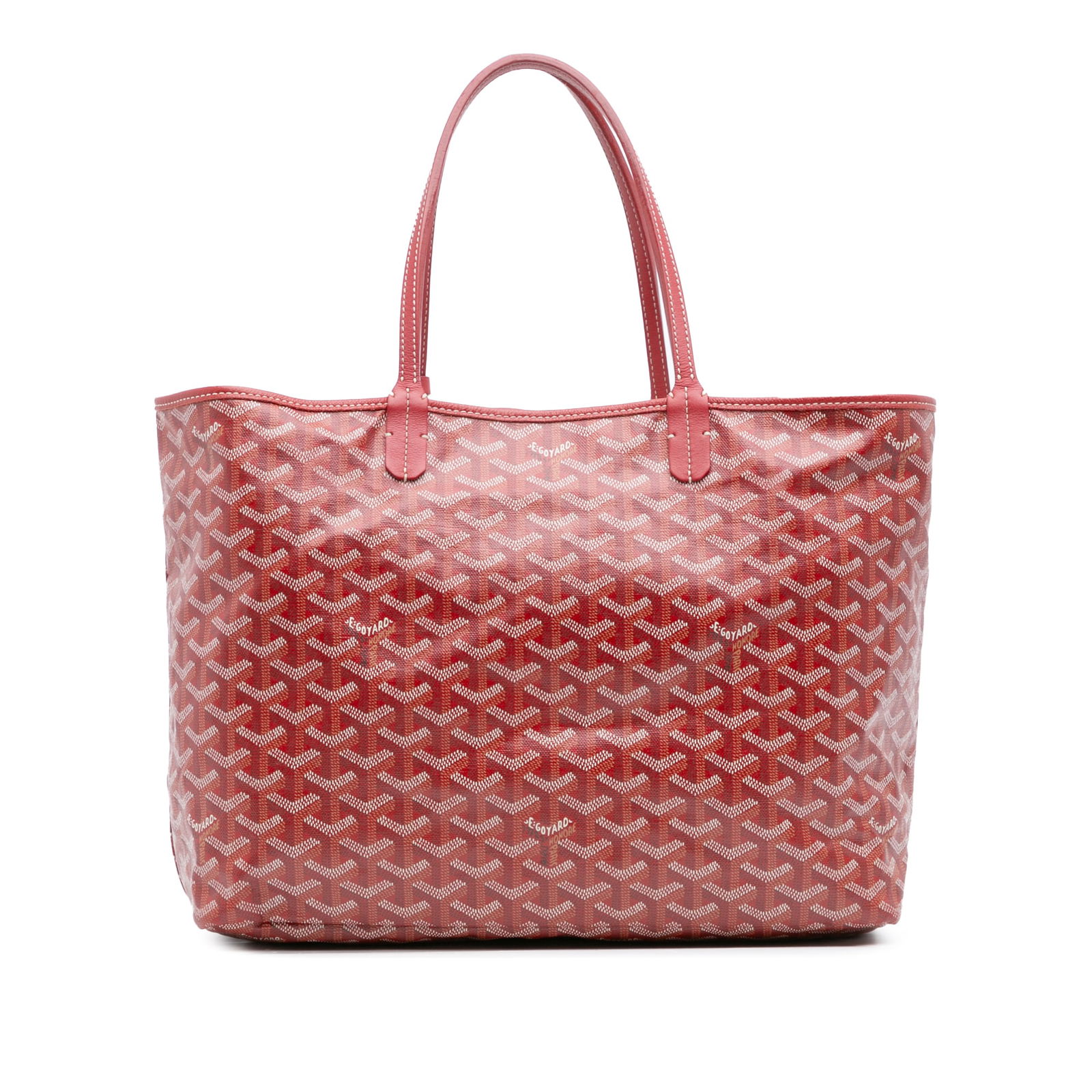 Goyard Goyardine Saint Louis PM Red Coated Canvas Bag: Goyard Goyardine Saint Louis PM Red Coated Canvas Bag The Goyardine Saint Louis PM is a stylish and functional bag crafted from coated canvas, featuring a vibrant red color. It is designed with flat l