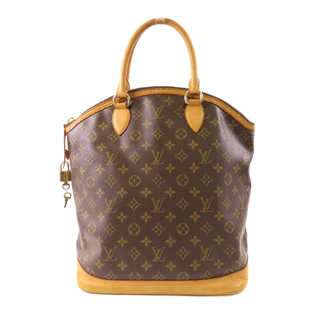 Louis Vuitton Lockit Vertical Handbag M40103 Monogram Brown GHW: Louis Vuitton Lockit Vertical Handbag M40103 Monogram Brown GHW This Louis Vuitton Lockit Vertical Hand Bag (M40103) features a classic monogram design in a rich brown color. Crafted from durable PVC