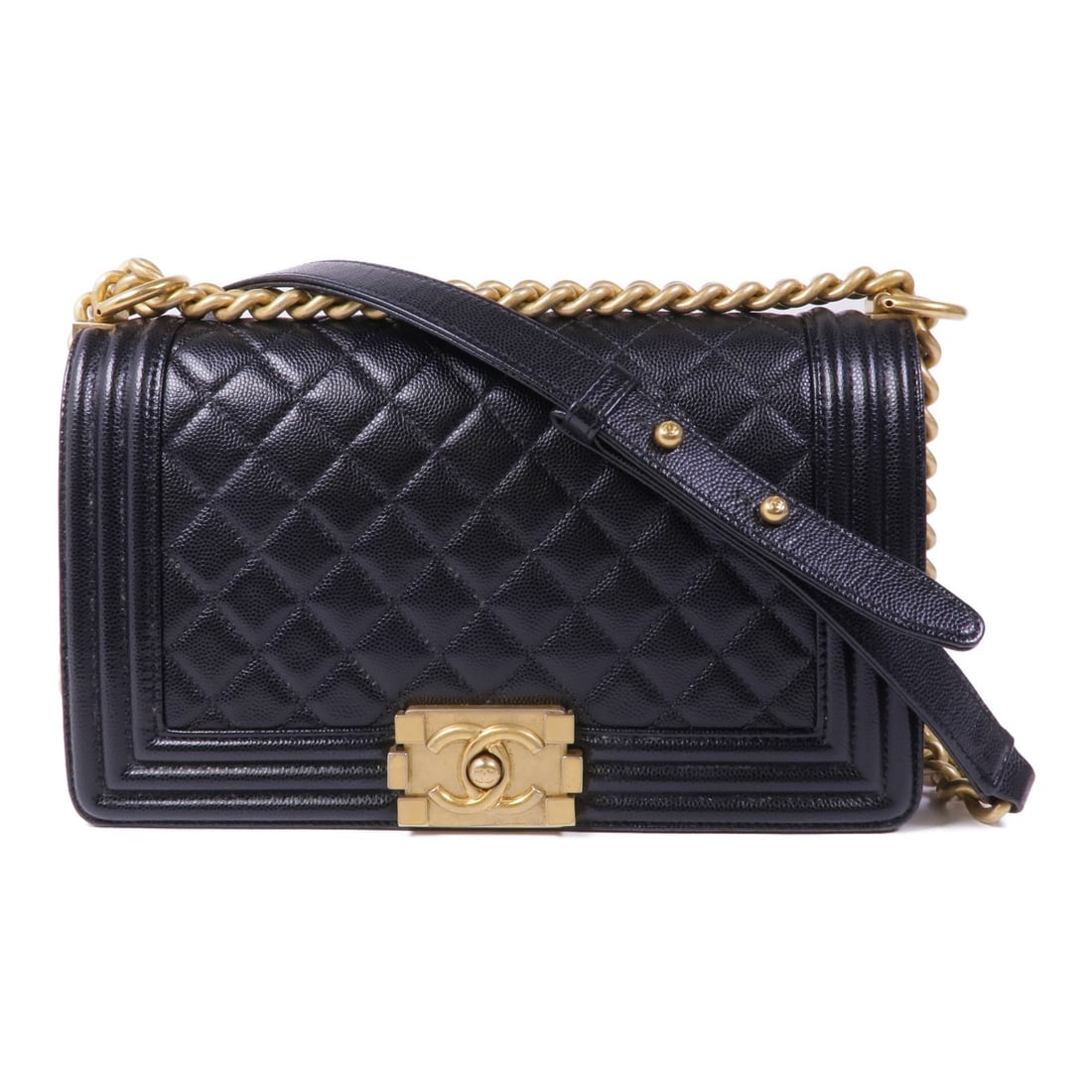 CHANEL Boy 25 Shoulder Bag Black Calfskin GHW: CHANEL Boy 25 Shoulder Bag Black Calfskin GHW Elevate your style with this chic CHANEL Boy 25 Chain Shoulder Bag, crafted from luxurious black calfskin leather. This elegant shoulder bag features a sl