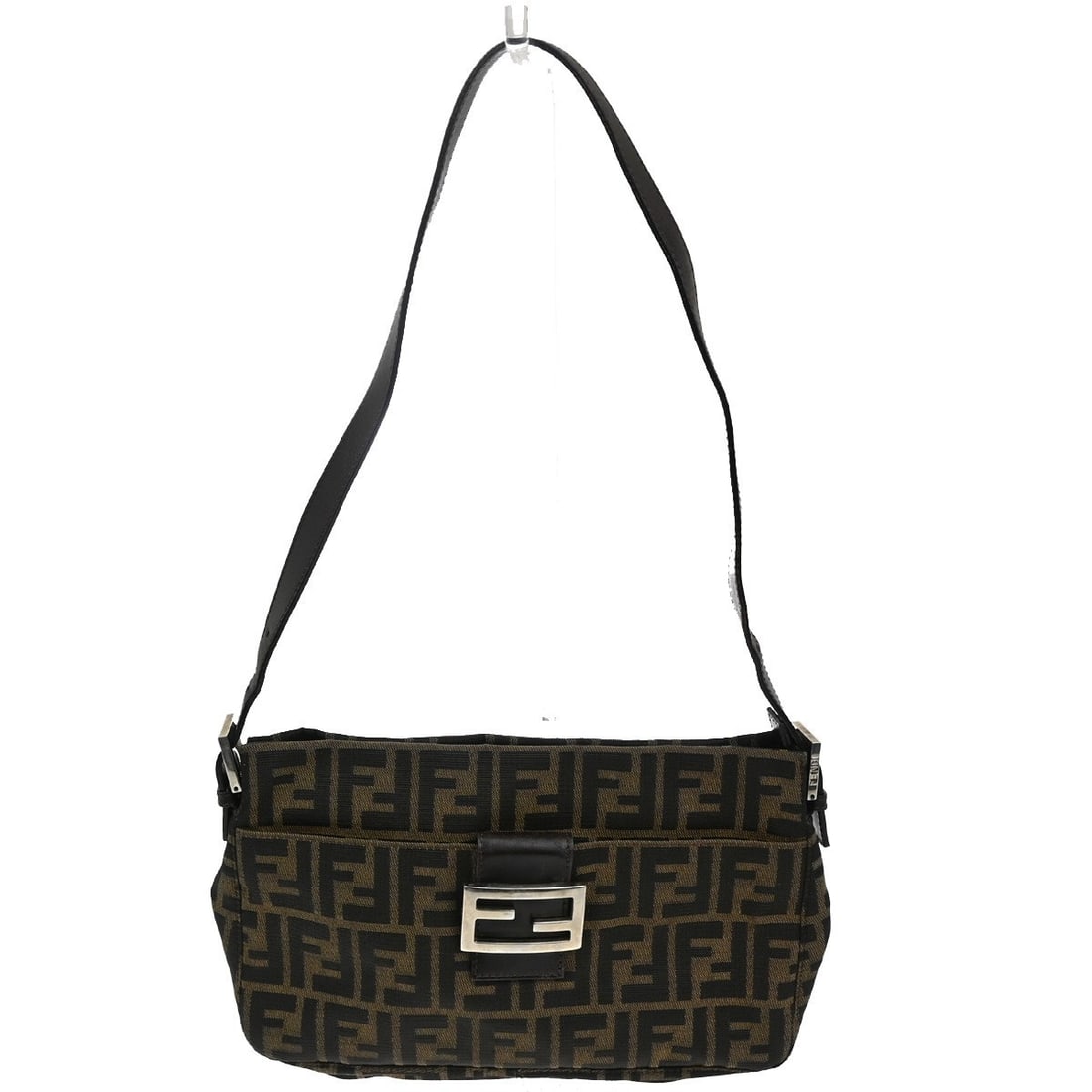 Zucca Canvas Vintage Pocket Shoulder Bag by Fendi: Zucca Canvas Vintage Pocket Shoulder Bag by Fendi This Fendi Vintage Pocket Shoulder Bag features the iconic Zucca canvas design in brown. Designed for women, it offers practical storage with a classi