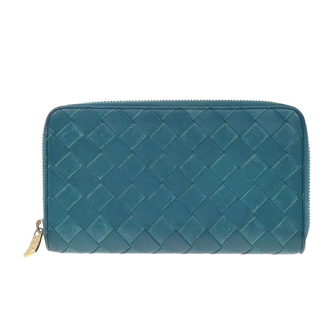 Green Leather Wallet by Bottega Veneta Intrecciato for Women: Green Leather Wallet by Bottega Veneta Intrecciato for Women This women's wallet from Bottega Veneta features the signature Intrecciato leather weave in green. Made in Italy, the leather wallet offers